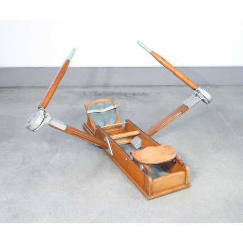 Vintage Lamborghini Rowing Machine in Beech For Sale - Image 4 of 18