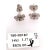 14Kt White Gold Flower Stud Earrings with Round Diamond 1.17 grams total weight. 2=0.10tw Round Diamond