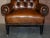 Set of Antique Regency Bolster Brown Leather Library Armchairs For Sale - Image 10 of 18