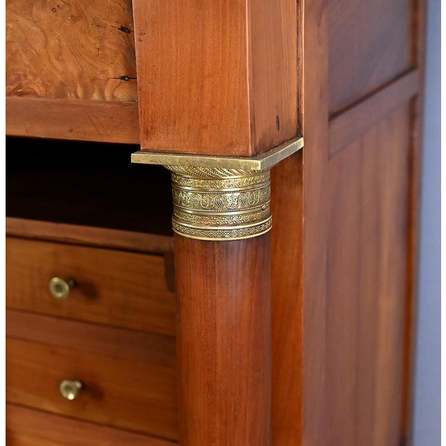 Mid-19th Century Empire Cherrywood Secretary For Sale - Image 14 of 18