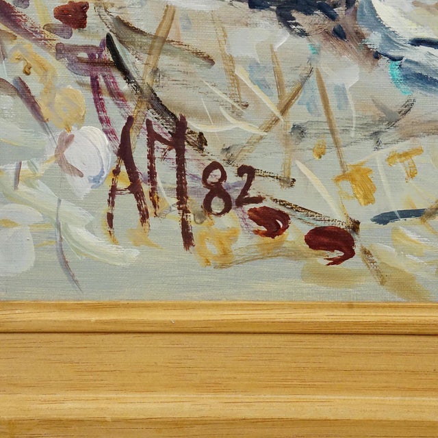 Alexander Michael - Lake Chiemsee in Bavaria Oil on Canvas 1982 For Sale - Image 6 of 8