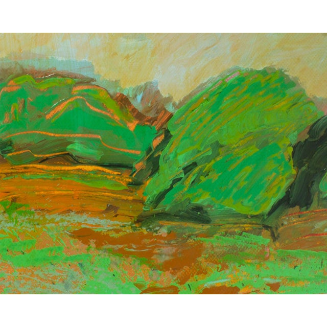 Abstract 1980s “Trees” Abstract Acrylic Landscape Diptych by Harry Hilson For Sale - Image 3 of 9
