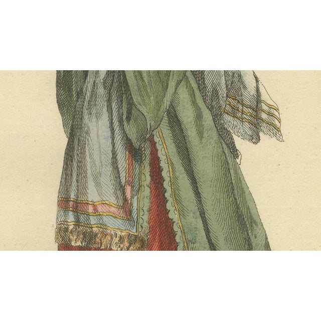 Grand Tour Italian Costume Prints, Habit of a Lady of Ischia, an Island in the Gulf of Naples, 1749, Paper, Set of 2 For Sale - Image 9 of 12