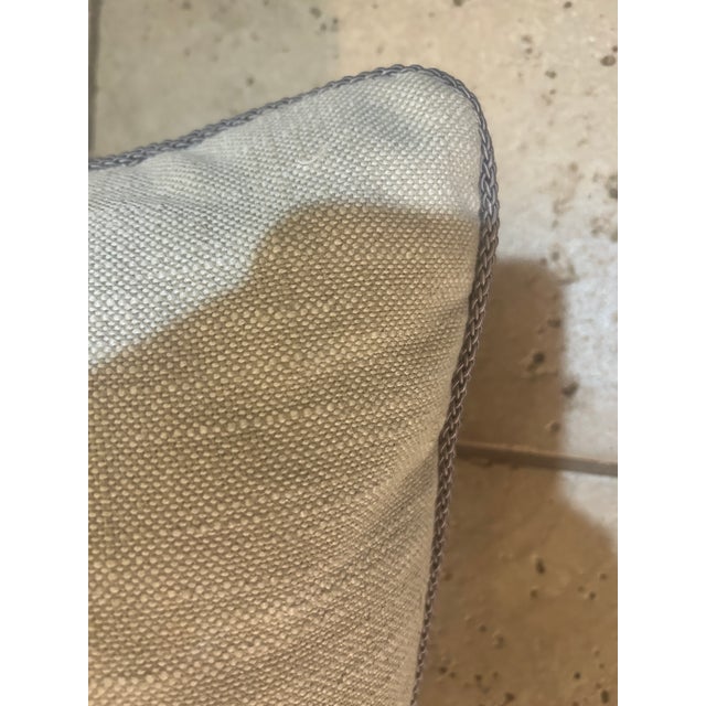 Kravet Couture "Chicattah" in Indigo Pillow For Sale In Savannah - Image 6 of 8