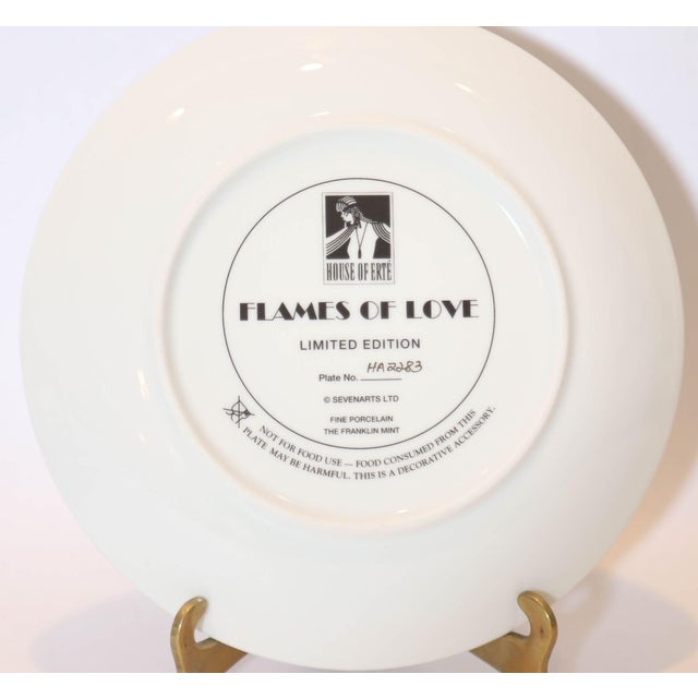 House of Erté Romain de Tirtoff " Flames of Love" Sevenarts Porcelain Collector Plate. The Flames of Love Plate is an...