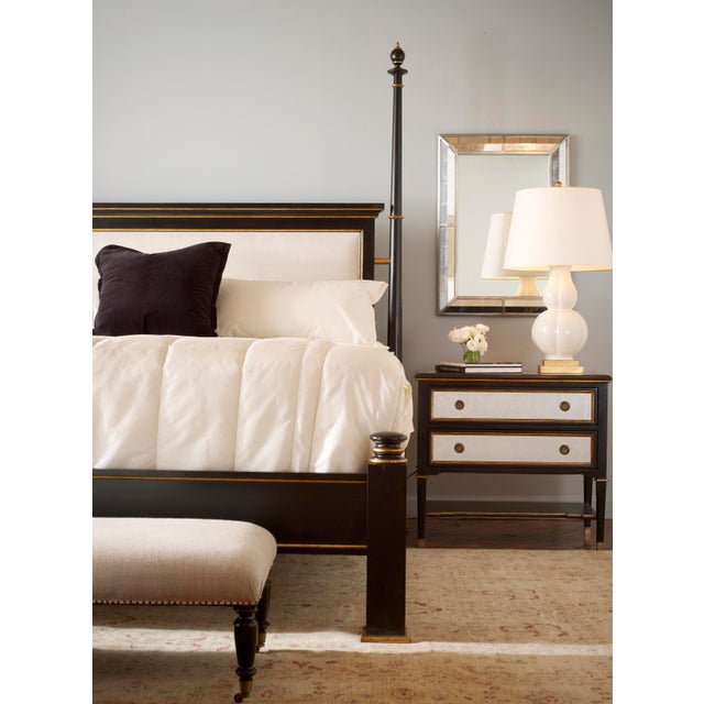 Traditional Century Furniture Barrington Poster Bed with Uph Headboard - King Size 6/6 For Sale - Image 3 of 4