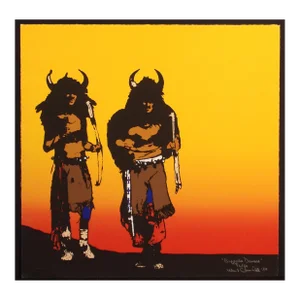 Ward Churchill "Buffalo Dancers" Hand Signed Fine Art Serigraph 1980