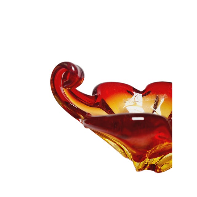 Red Mid-Century Italian Murano Glass Bowl by Flavio Poli for Mandruzzato, 1950s For Sale - Image 8 of 18