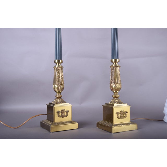 Metal Vintage Table Lamps by Einar Bäckström for Maison Jaspers, 1950s, Set of 2 For Sale - Image 7 of 18