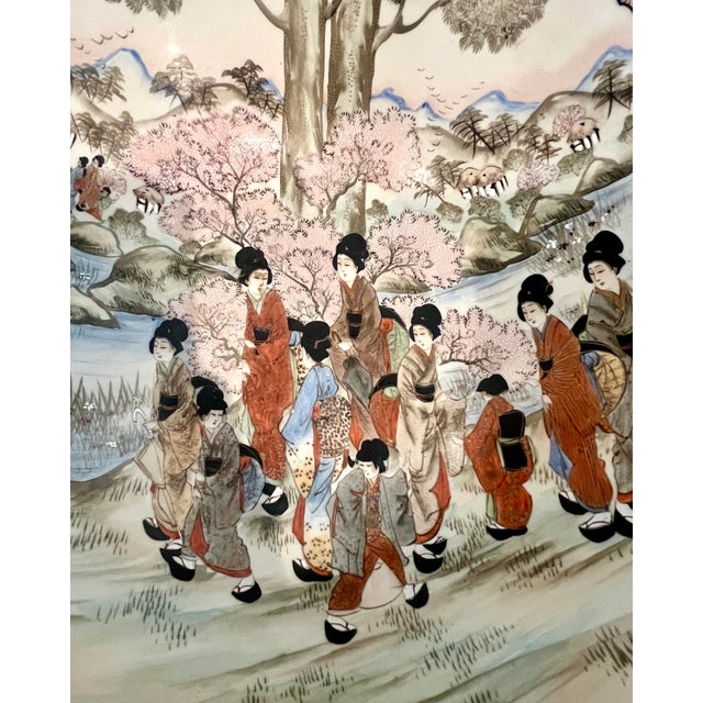 Exhibition Scale Japanese Kutani Porcelain Punch Bowl, Meiji Period, Circa 1880–1900 (Watano) For Sale - Image 9 of 17