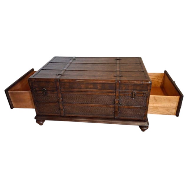 Gothic 1960s Exquisite "Old World" Charm and Rustic Elegance Set of Trunk-Style Coffee & Side Tables. For Sale - Image 3 of 8