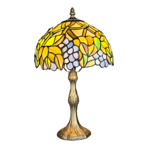 Vintage Stained Glass Floral Tiffany Style Desk Lamp