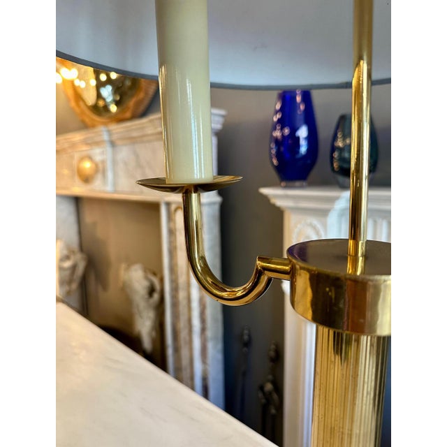 French Bouliotte Gilt Brass Candle Lamps, 1950s, Set of 2 For Sale - Image 12 of 18