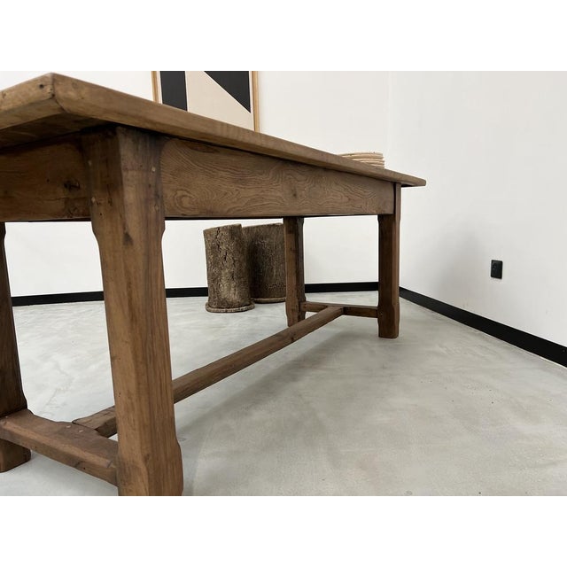 French Farm Table in Oak and Walnut, 1950s For Sale - Image 11 of 18