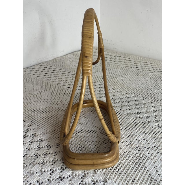 Rattan and Wicker Bottle Holders, 1960s, Set of 2 For Sale - Image 9 of 15