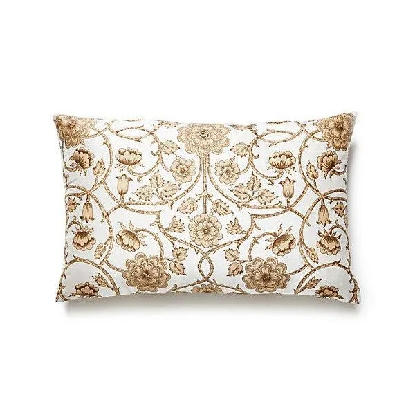 Traditional The House of Scalamandré Ornamental Gate Lumbar Pillow, Travertine For Sale - Image 3 of 3