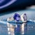 2010s Natural Tanzanite Diamond Ring Size 6 14k W Gold 4 TCW Certified For Sale - Image 5 of 13