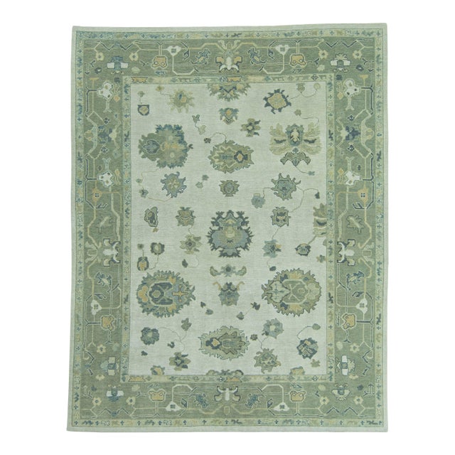 Turkish Oushak Rug 8'10" x 11'4" #19142 For Sale
