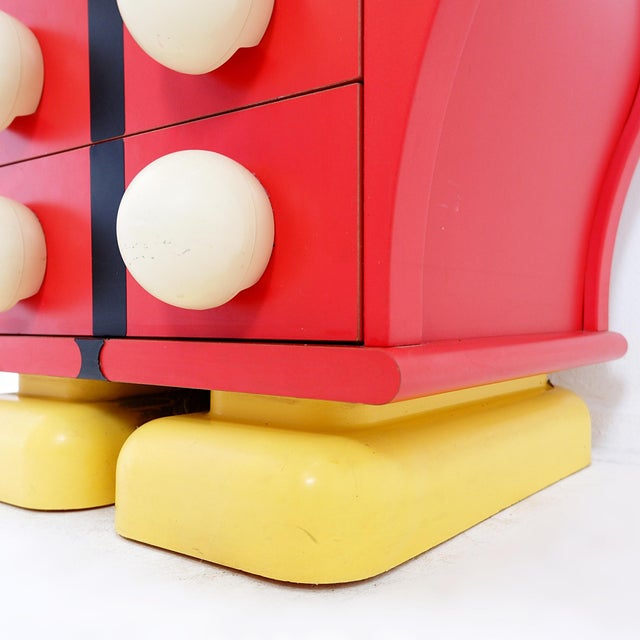 Mickey Mouse Chest of Drawers by Pierre Colleu for Starform, France, 1980s For Sale - Image 3 of 18
