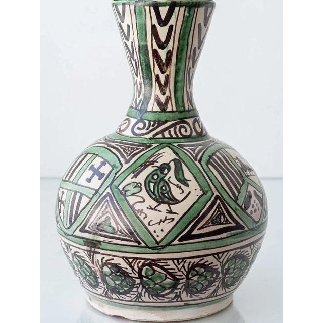 Mid-Century Modern Mid-Century Modern Spanish Revival Table Lamp in Punter Green and Black Ceramic, 1970s For Sale - Image 3 of 16