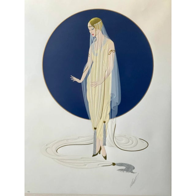 "Devotion" serigraph numbered 229/300. Includes blind stamps on lower left of the art piece. Signed on the lower right...