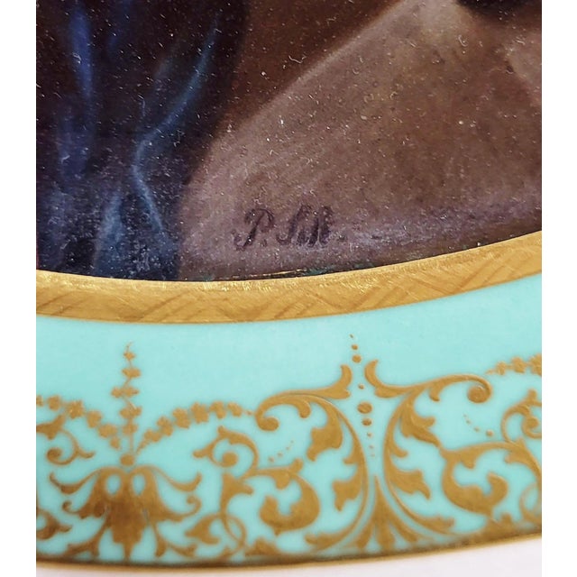 19th C Austrian Porcelain Royal Vienna Plate "Louise Duchess of Portsmouth" For Sale - Image 10 of 14