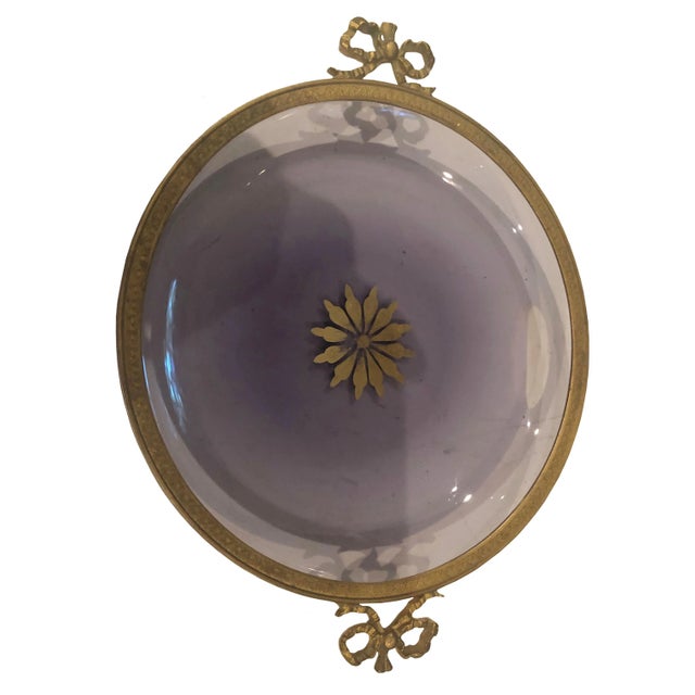 1940s French Amethyst Hollywood Regency Dish For Sale - Image 4 of 5