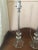 Mid Century Etched Glass Crystal Table Lamp - a Pair For Sale - Image 4 of 8