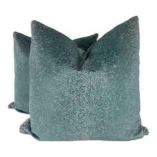 Kravet "L'Escale" in Jade 22" Pillows-A Pair For Sale