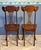 1990s Pair Antique Quarter Sawn Oak Chairs Art Nouveau Carved Backs Tiger Oak C1900 For Sale - Image 5 of 12