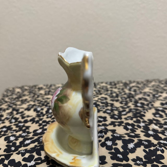 Victorian Floral Pitcher Wall Pocket For Sale - Image 3 of 5