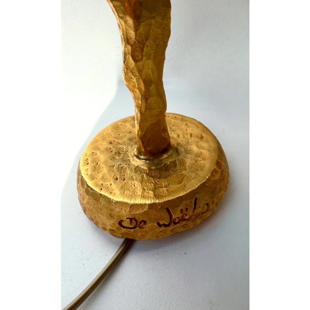 Pair of Lamps Gilt Metal by Nicolas De Waël for Fondica, France, 2000s For Sale - Image 6 of 12