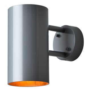 Large Hans-Agne Jakobsson C627 'Rulle' Outdoor Sconce in Painted Silver For Sale