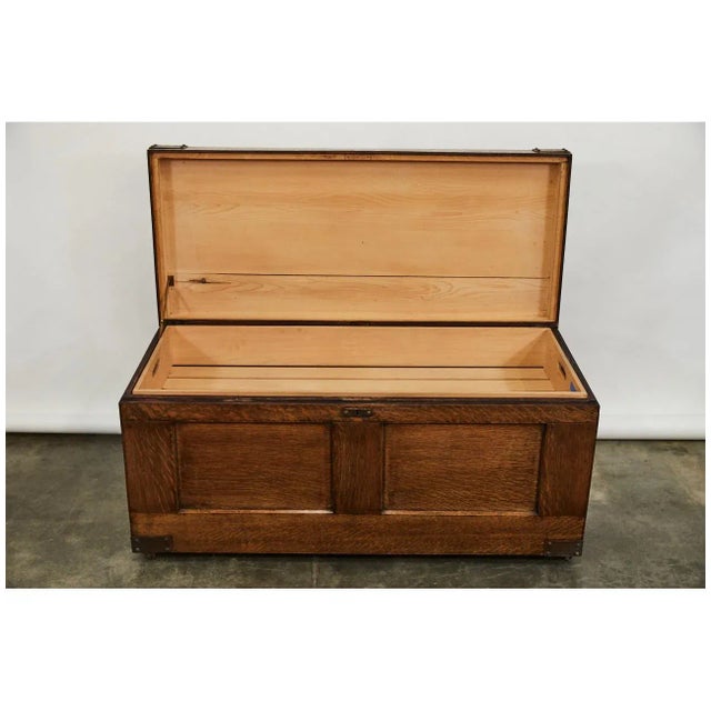 Arts & Crafts Early 20th Century Arts & Crafts Trunk For Sale - Image 3 of 9