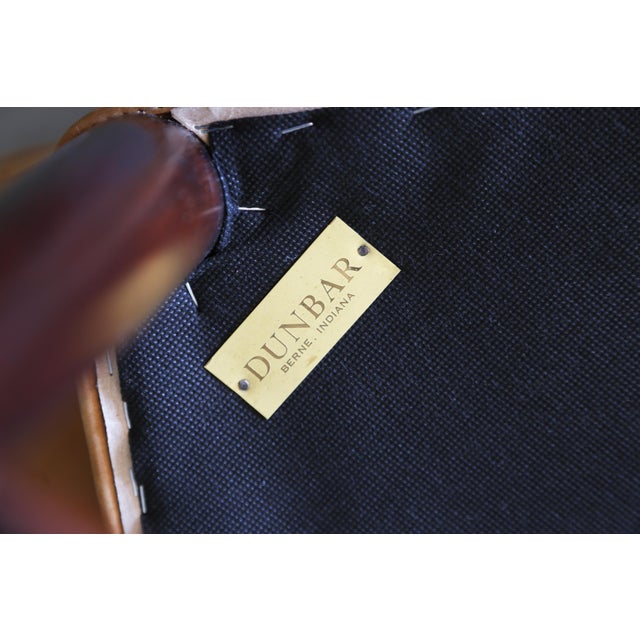 Edward Wormley for Dunbar Brown Leather Thebes Stools, 1950s - A Pair For Sale - Image 14 of 15