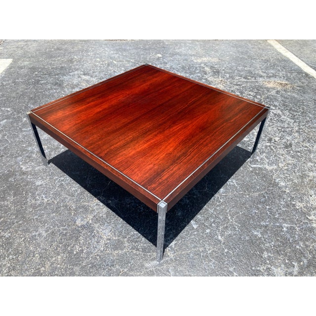 Original Richard Schultz Attributed Rosewood Coffee Table for Knoll