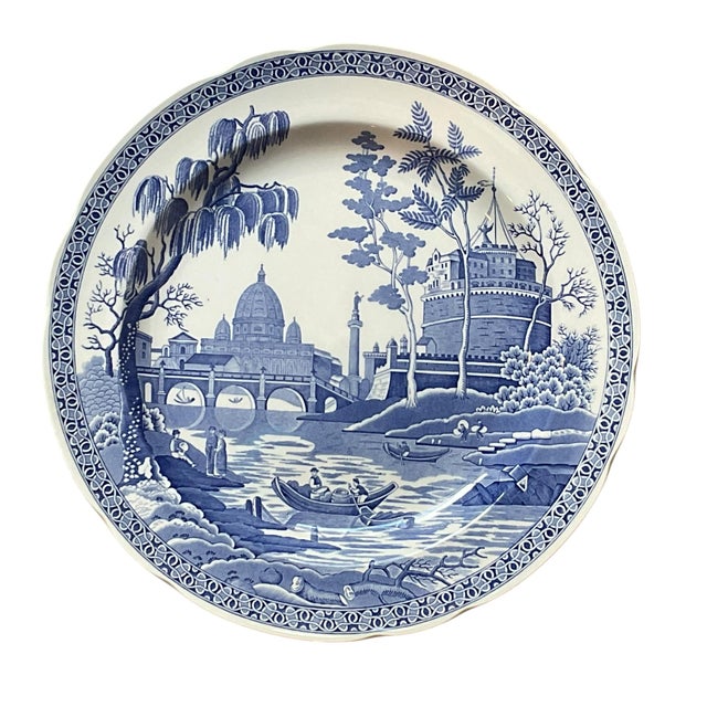 Blue 1990s Spode Blue and White Archive Collection Plates Set of 5 For Sale - Image 8 of 12