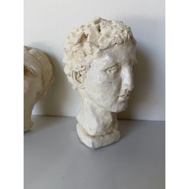 White Cris Cooper Modern Art Pottery Bust Sculptures – A Pair For Sale - Image 8 of 12