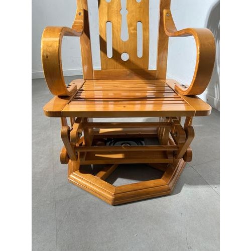 Vintage American Wooden Rocking Chair For Sale - Image 4 of 6