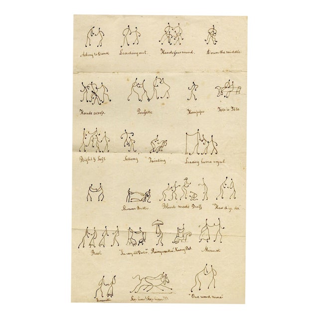 Dot & Line Pinmen Caricatures, 1817, Ink & Paper For Sale