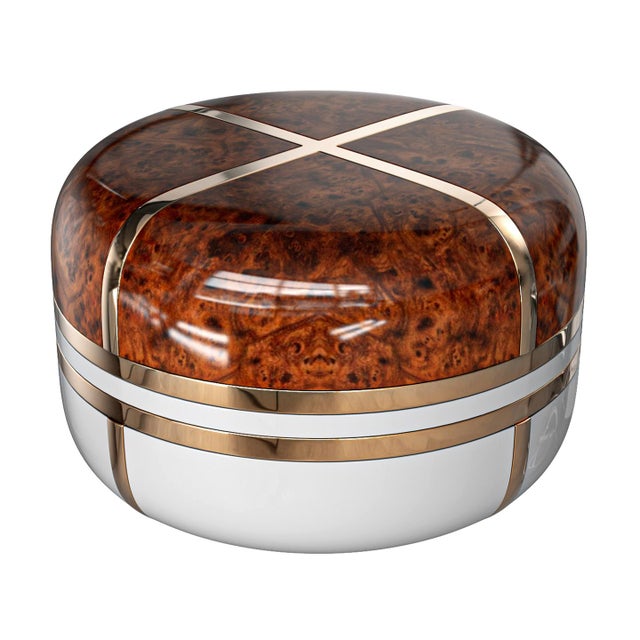 Art Deco "Armonia" Coffee Table, Bronze, Stainless Steel, Finely Crafted Wood For Sale - Image 3 of 6