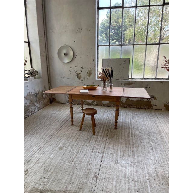 Walnut Farm Table with Extensions, 1950s For Sale - Image 3 of 18