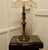Large French Brass Candleholder Table Lamp, 1920s For Sale - Image 3 of 6