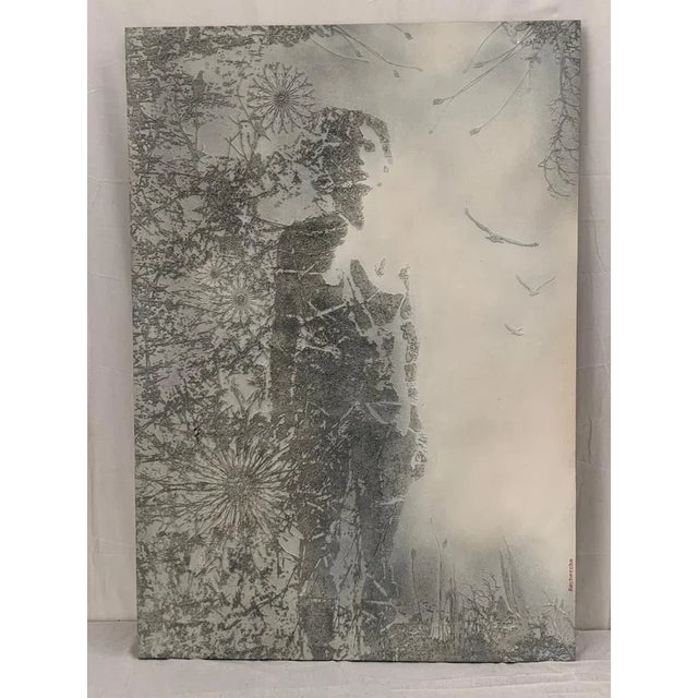 Art Psichedelica, resin panel carved on wood. The finish is silver gradient. Signed lower right Recherche This piece has...