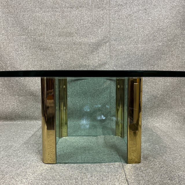 Mid-Century Modern 1970s Round Glass Mid Century Coffee Table For Sale - Image 3 of 6