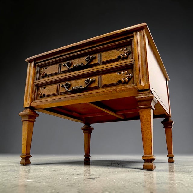 Wood Mid-Century Italian Provincial Style End Table For Sale - Image 7 of 12