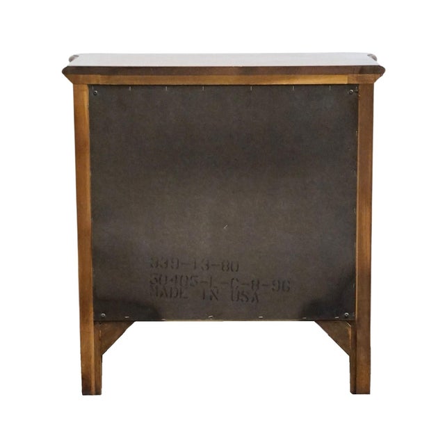 Late 20th Century Stanley Furniture Solid Cherry Italian Inspired Traditional 28" Three Drawer Nightstand For Sale - Image 11 of 13