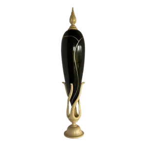 Sculpted Ebony, Silver and Maple "Hollow Vessel" #23 by Don Comer Lacma