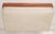 Mid-Century Minimalist Ceiling Lamp with Teak Frame and Reinforced White Linen Shade, 1960s For Sale - Image 4 of 7