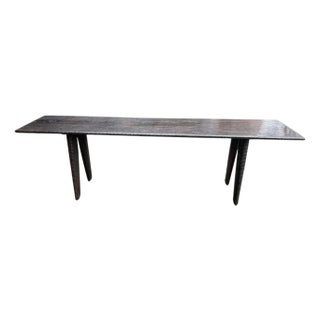 Andrianna Shamaris Exquisite Minimalist Hand Carved Console or Dining Table For Sale